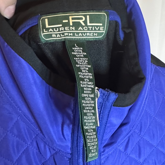 Lauren Ralph Lauren Active Royal Blue black Vest Women’s Medium Spring Layering - Picture 7 of 7